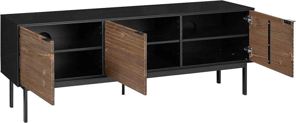 Set living din MDF și lemn (comoda tv + vitrina)