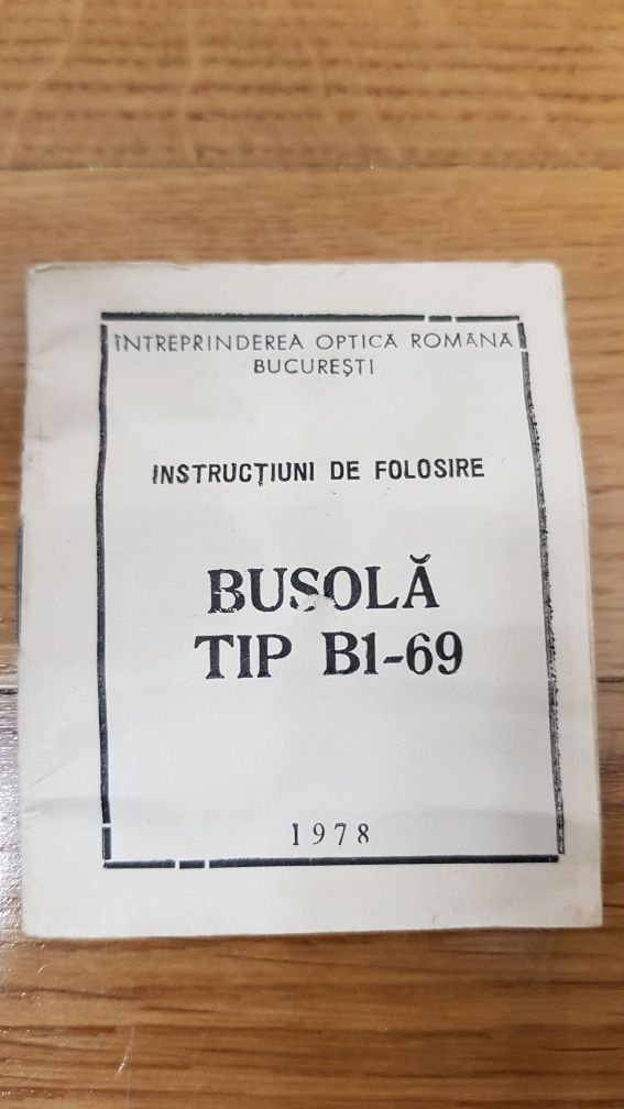 Busola militara de colectie 1978  B1-69  I.O.R. Bucuresti