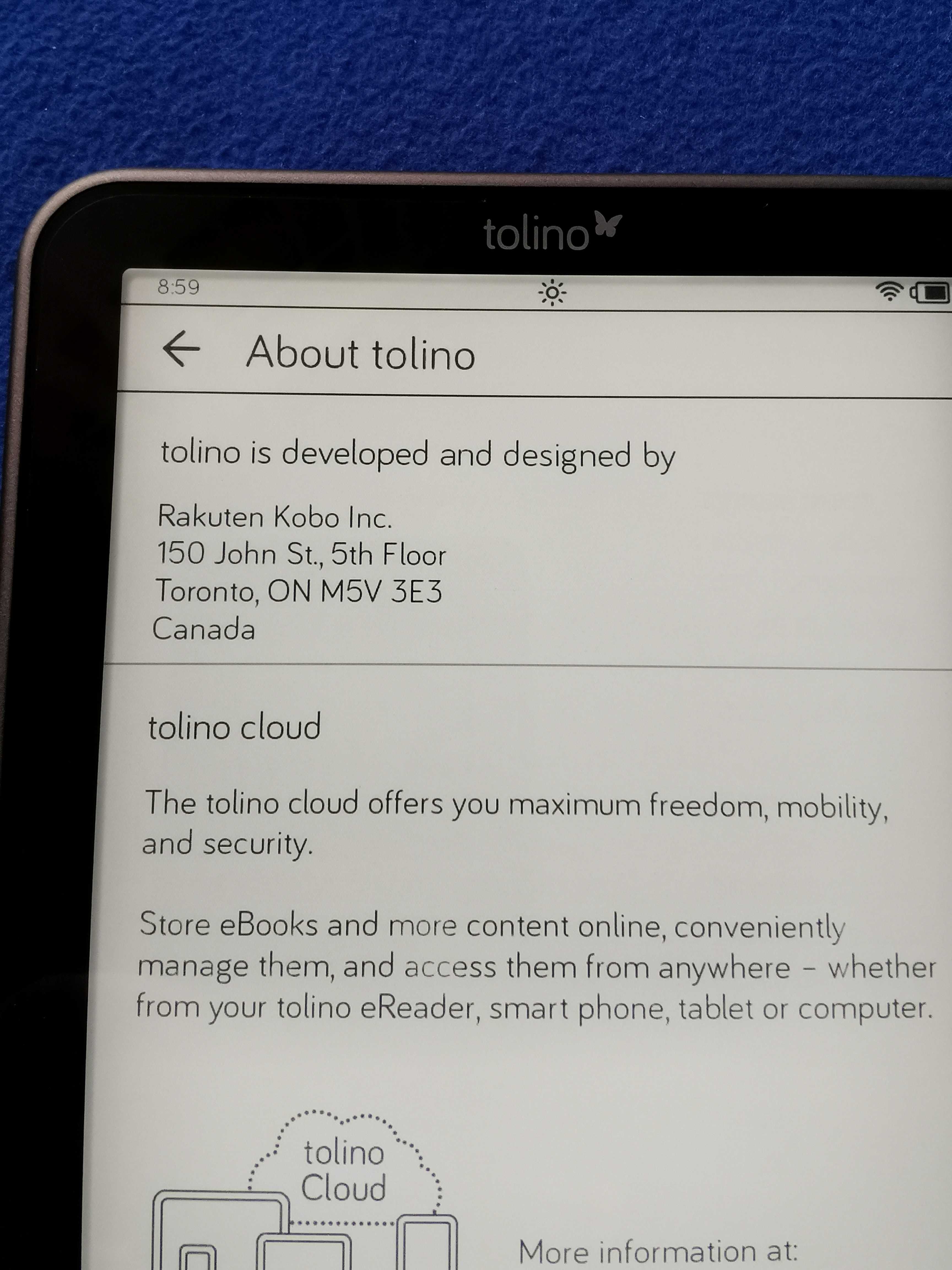 четец Коbo за немския пазар - Tolino Vision 2