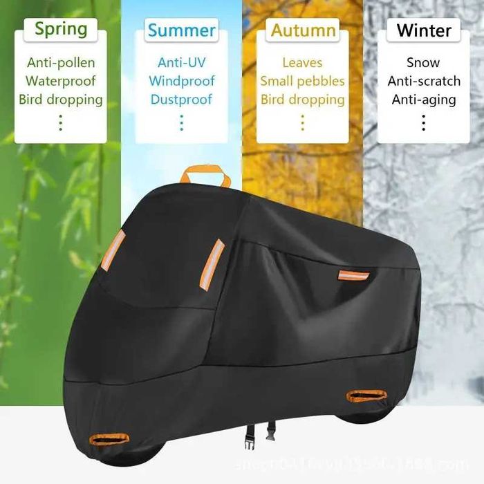 Prelata husa neagra scuter motocicleta  Oxford 4XL 295cmx140cm­x110cm
