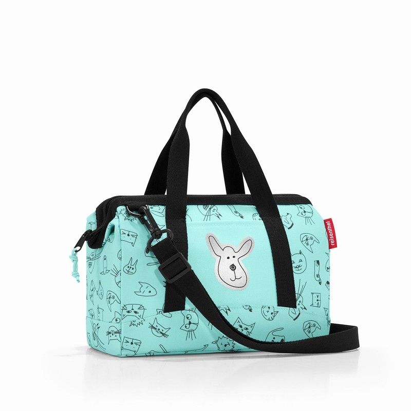 Пътна чанта Reisenthel Allrounder XS Kids - Cats and Dogs Mint