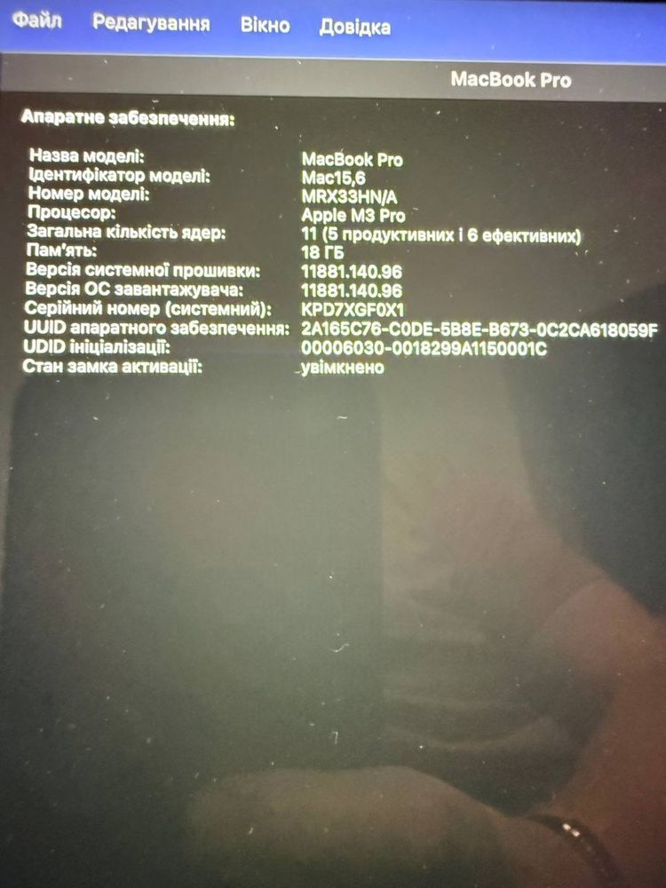 MacBook pro M3 pro