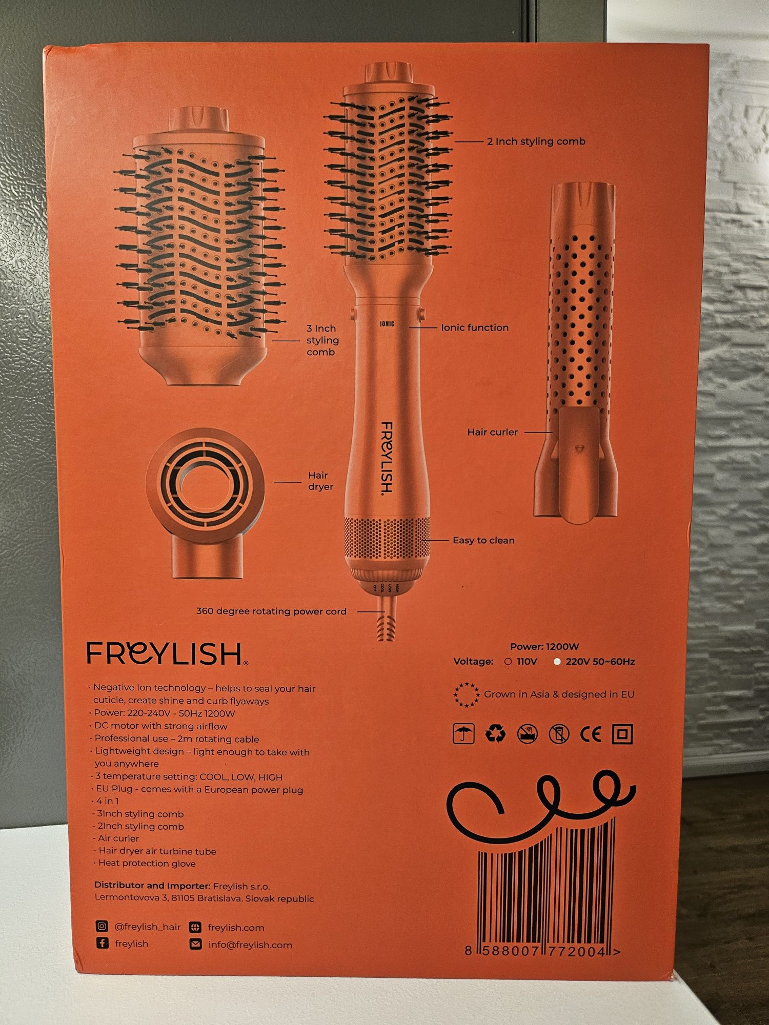 Маша за коса Freylish 4в1, сешоар, четка с горещ въздух