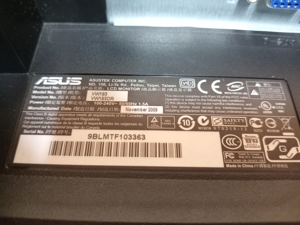 Monitor 19'' Asus