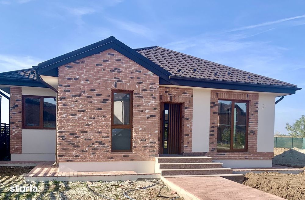 Casa Denver, nou-nouță, teren 550/1100mp, 4 camere, un singur nivel