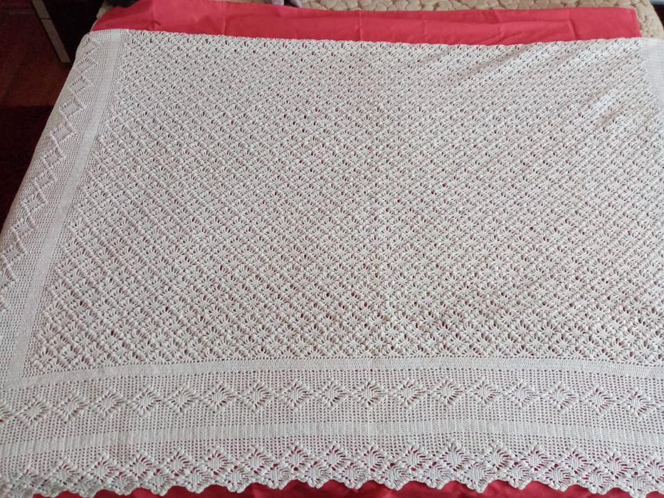 Cuvertura macrame hand made pat dublu