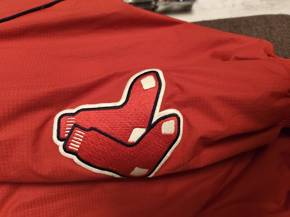 Geacă bomber varsity MLB Boston Red Sox Majestic