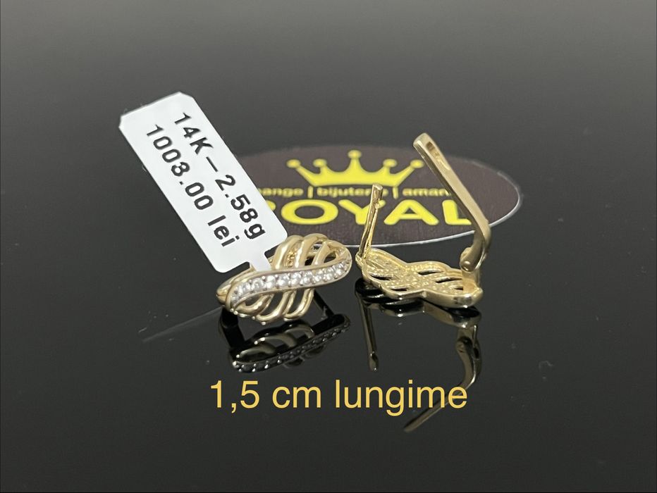 Bijuteria Royal CB : Cercei aur 14k 2,58 grame