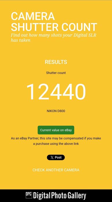 Nikon D800 12 400 кадъра