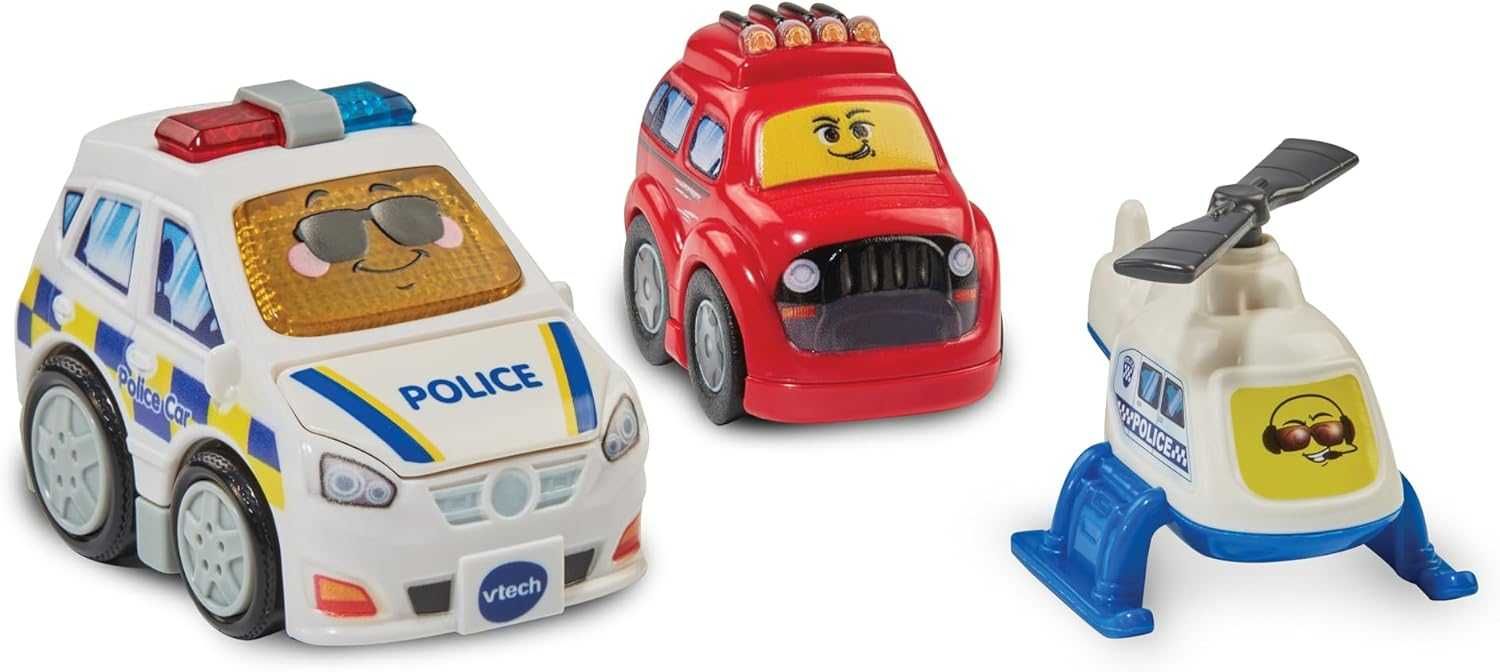 VTech Комплект полиция и коли със светлини и звуци за малки деца