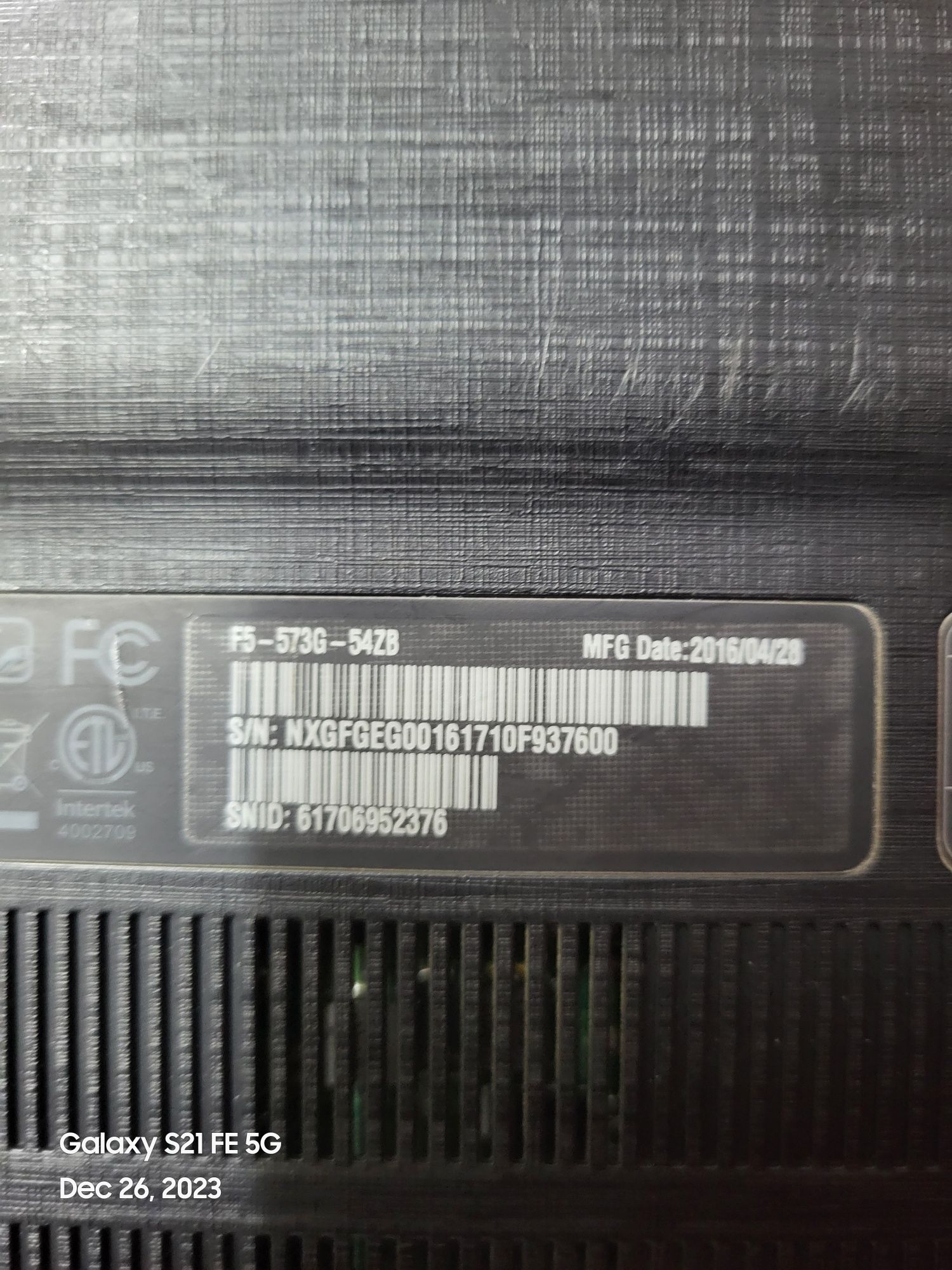 Acer Aspire F5-573g N16Q2