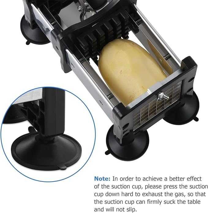 Tăietor profesional de cartofi cu lame de 12 mm și 9 mm