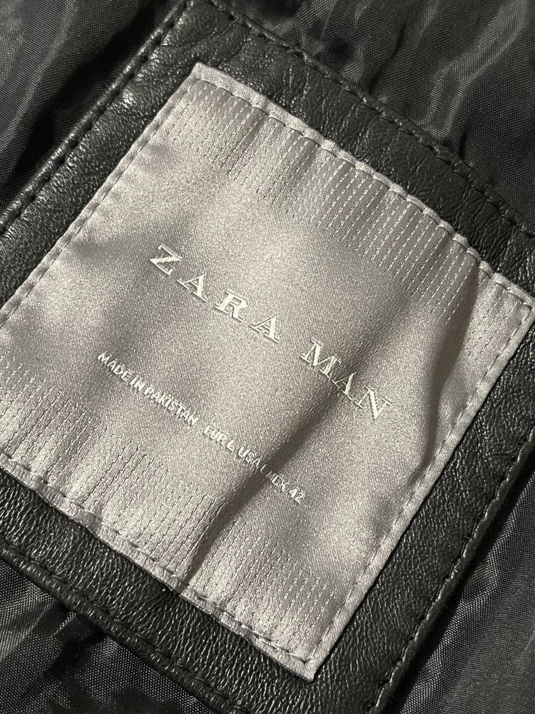 Geaca de piele 100% Zara Man