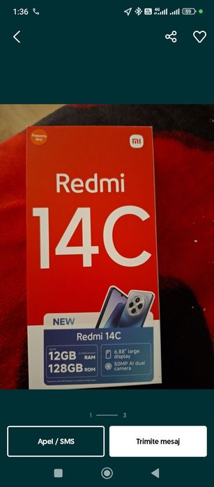 Vând redmi Xiaomi 14C impecabil.