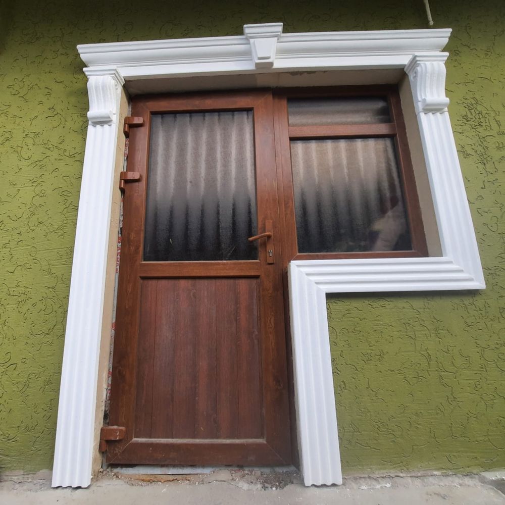 Обрамление окон и дверей,Пенопластом с армировкой
