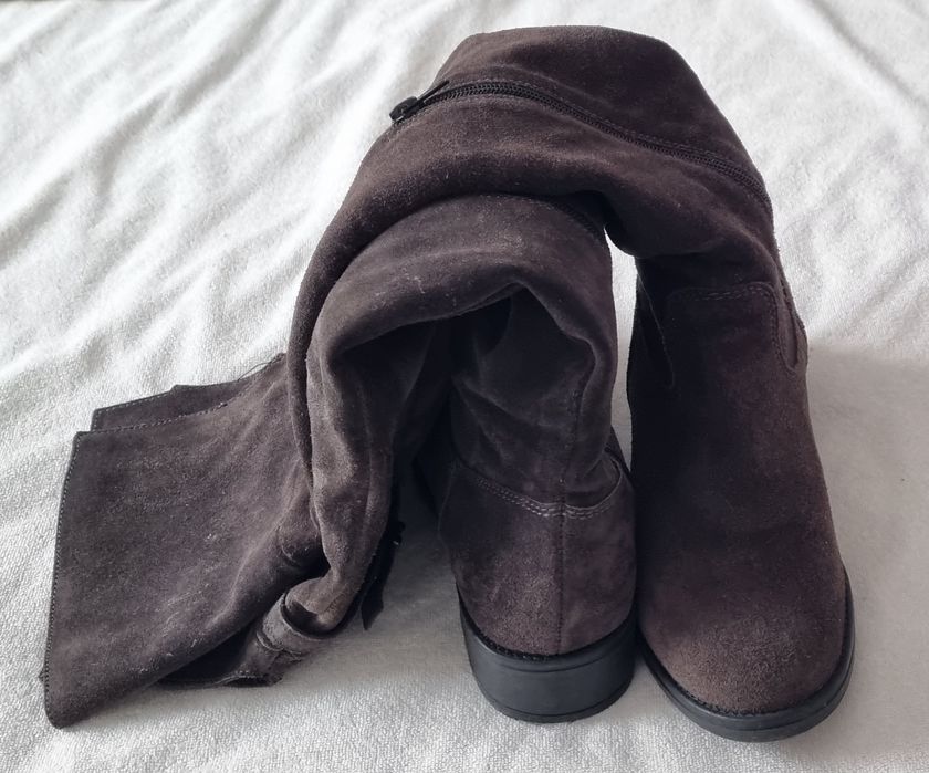 Cizme lungi Tamaris, piele întoarsă,  38