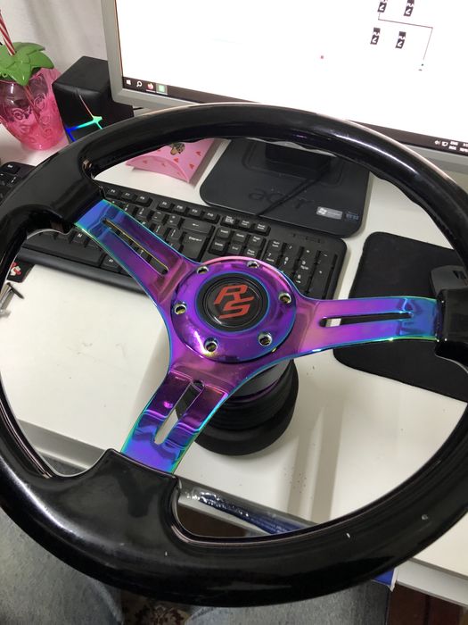 Volan sport reglabil cu butuc quick release