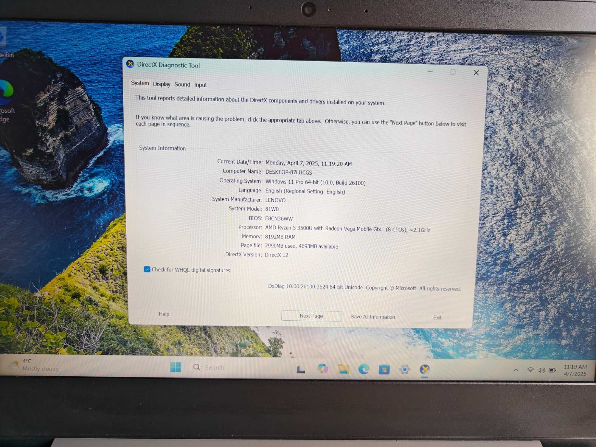 Laptop Lenovo IdeaPad 3 14ADA05