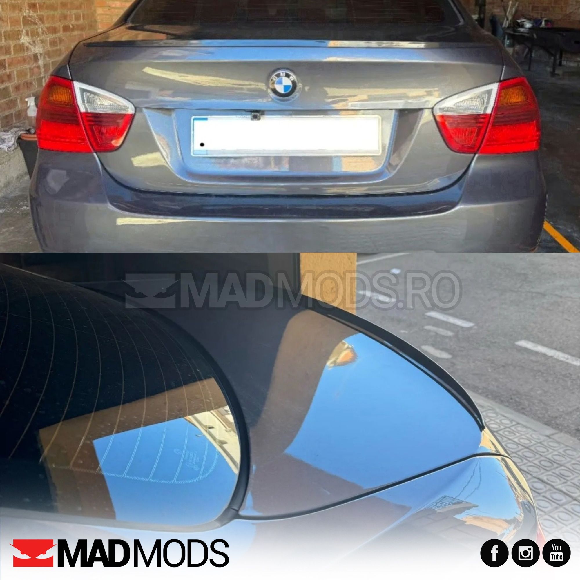 Eleron lip portbagaj haion Universal, Negru Lucios, Bmw Audi Skoda etc