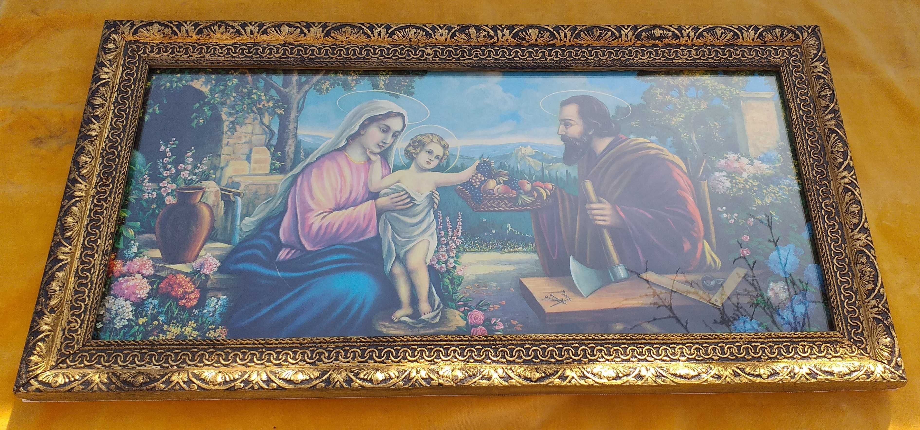 icoane tablou litografie icoana veche, Fecioara Maria, Sfanta Familie