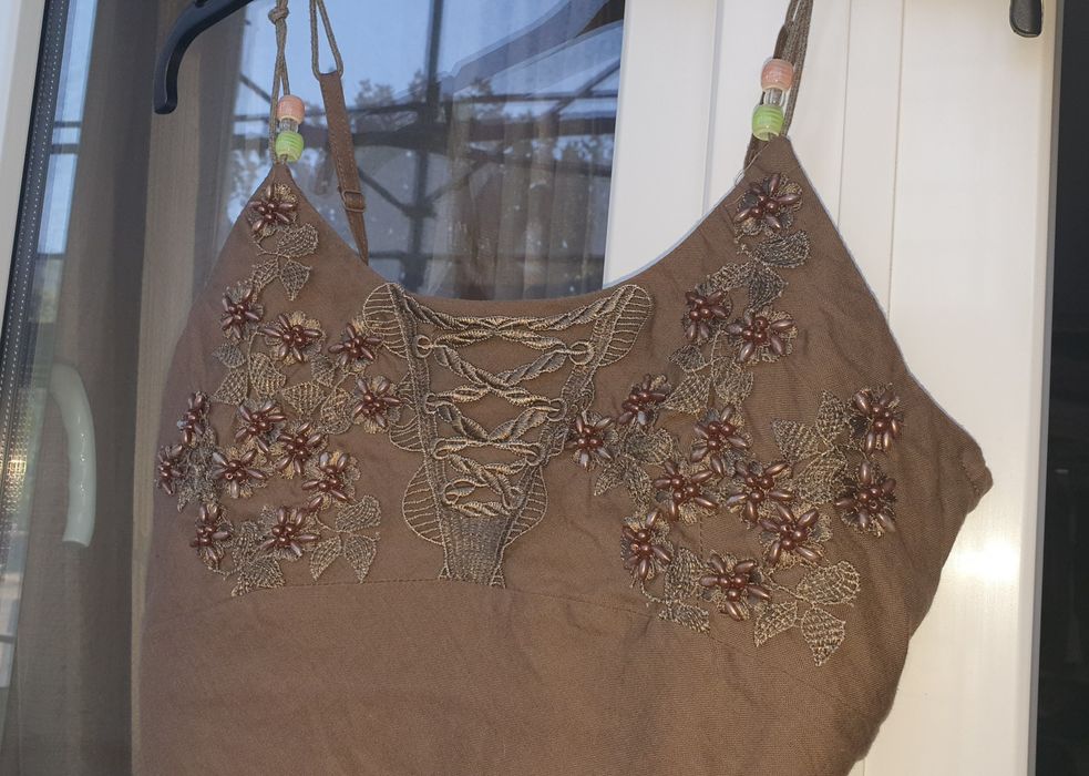 Costum cu fusta, top, camasa din Egipt, in si bumbac