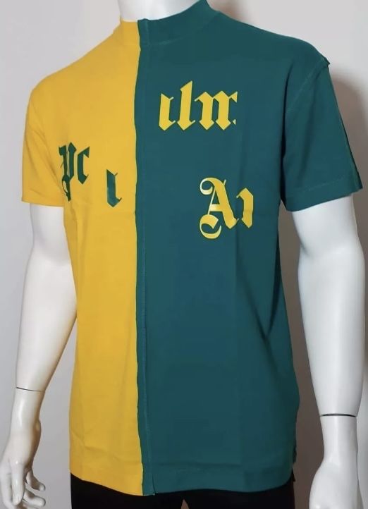 Тениска Palm Angels Broken Logo print Yellow/Green.НОВИ.100%оригинал.