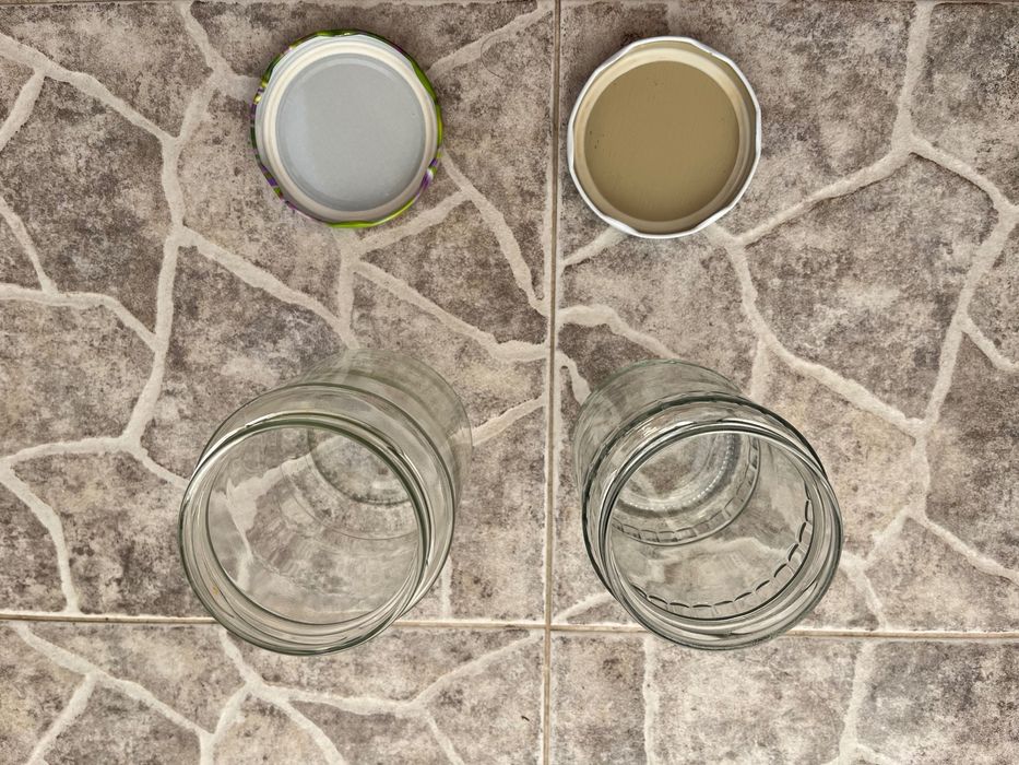 Буркани на винт 720 ml и 580 ml с капачки - 30 ст. броя
