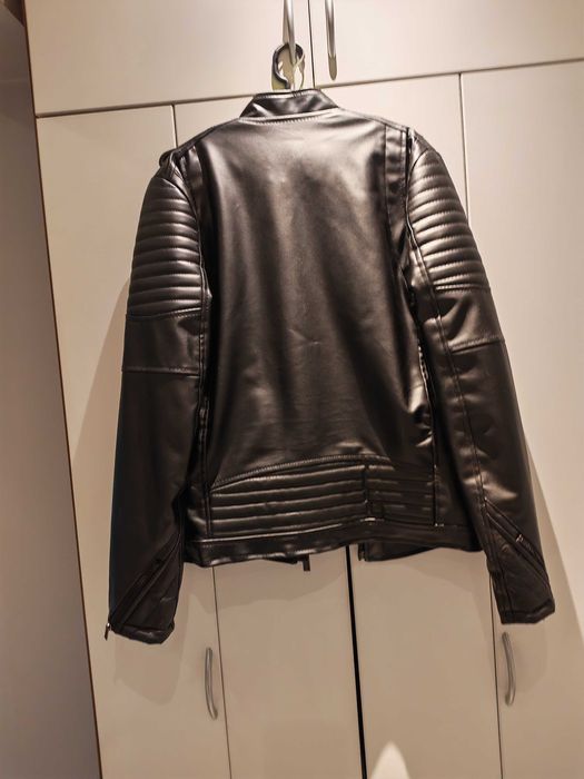 Черно мъжко кожено яке