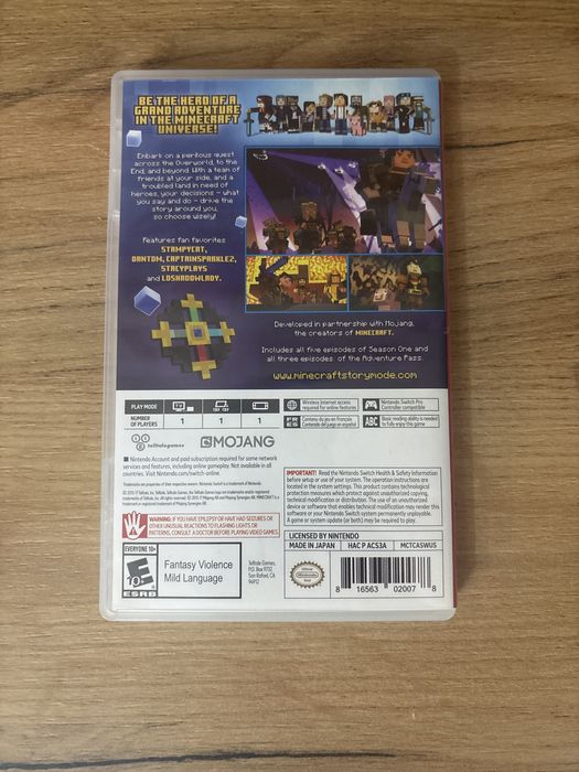 Minecraft story mode nintendo switch
