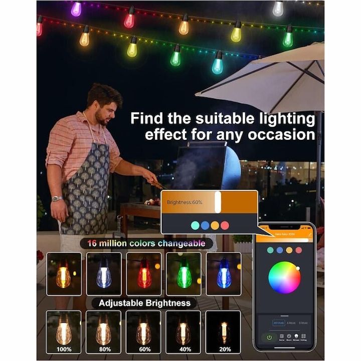 Страхотни нови смарт лампи съчетание от 84 светодиода и 15 RGB крушки