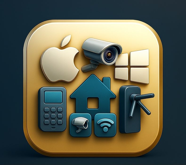 Установка камера, домофон, wi-fi zona, IOS(mac apple) Turniket,