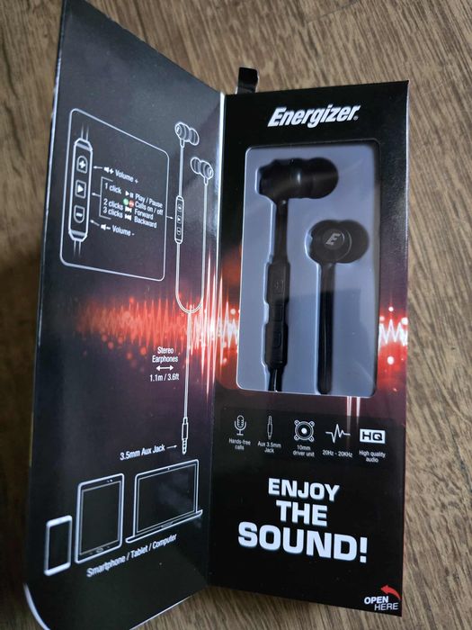 Слушалки с кабел Energizer