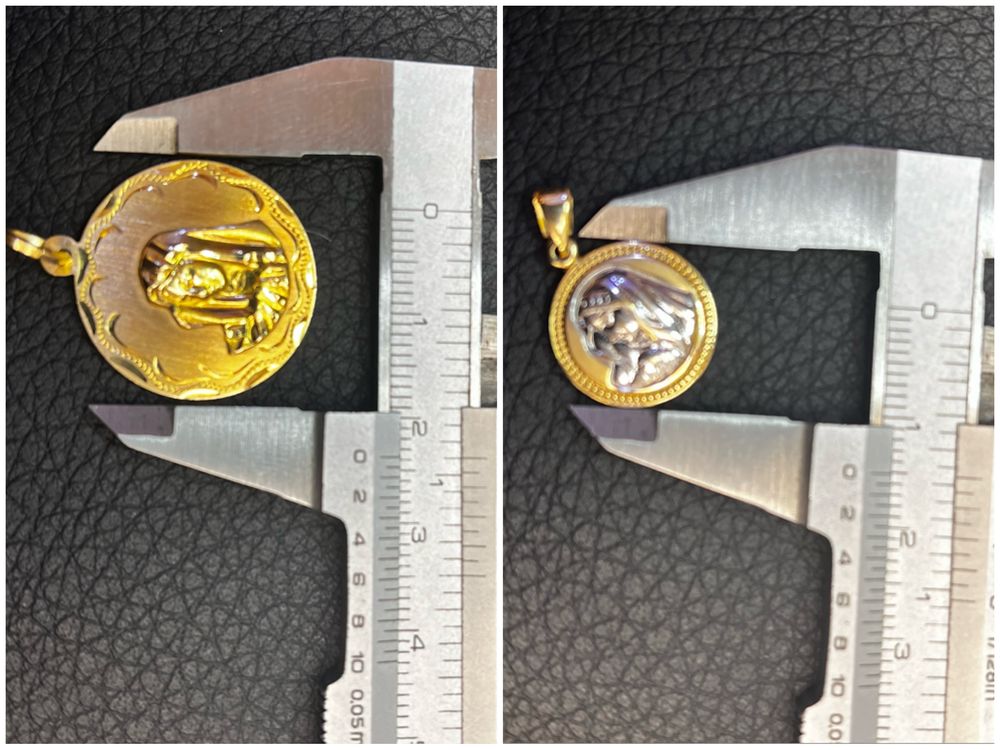 Висулка медальон снимка сърце богородица zlato gold