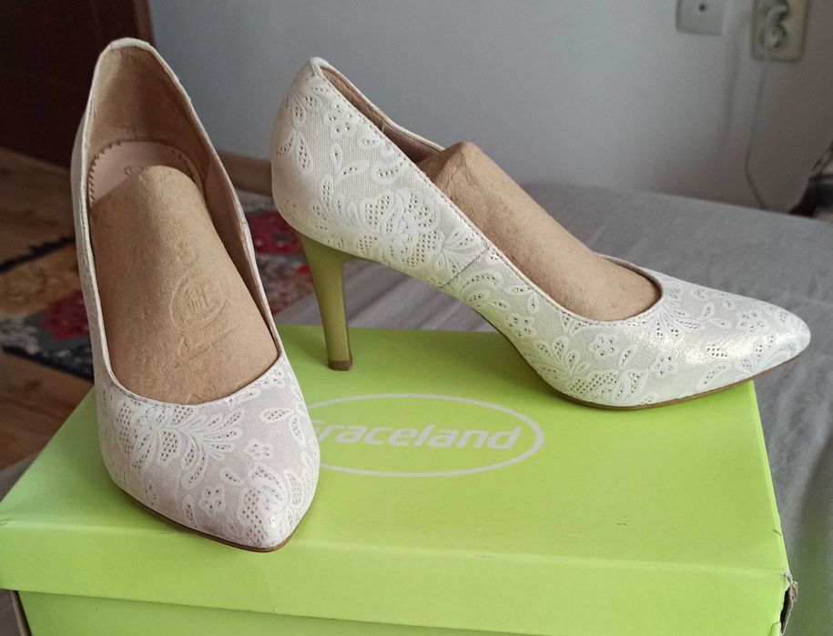 Pantofi mireasa Benvenuti marime 38, piele naturala interior-exterior