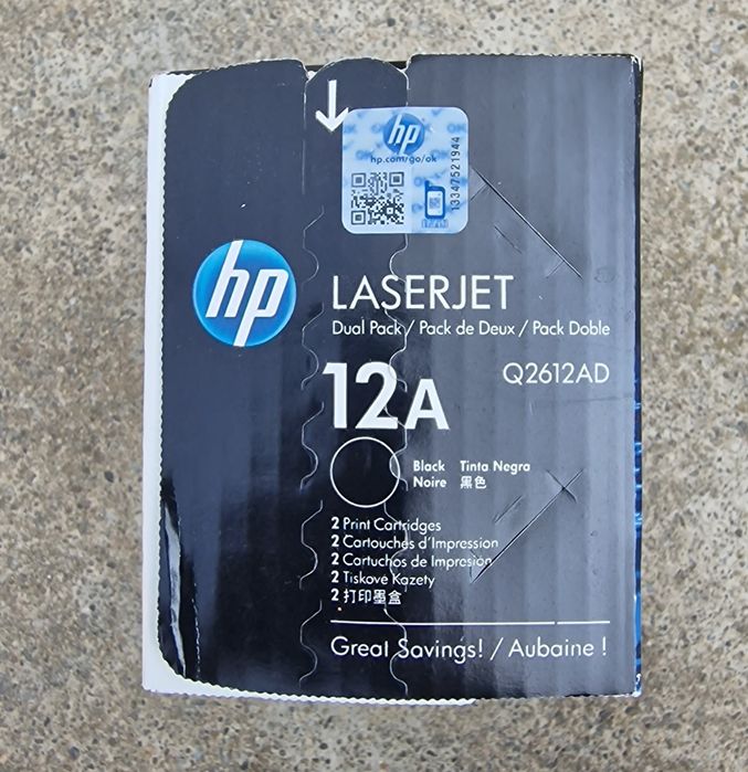 Cartus ORIGINAL HP 12A Negru Q2612AD - pachet cu 2 cartuse