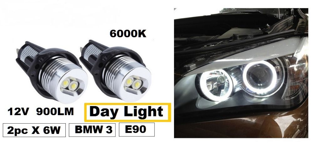 Set 2 buc led marker Alb angel eyes 12W BMW seria 3 E90/ E91