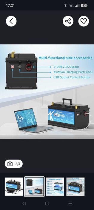Baterie li de 12,8 // 100A