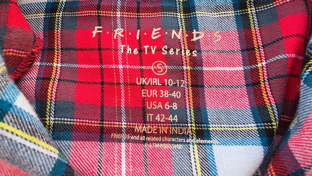 Дамска карирана риза туника размер 38-40