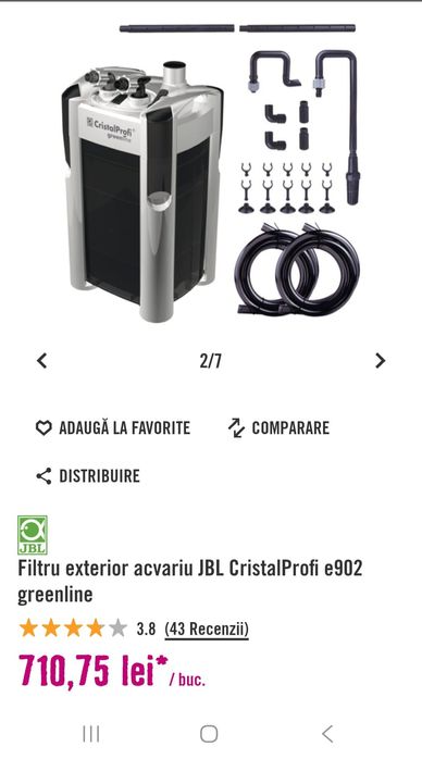 Acvariu eheim 126 l complet cu filtru extern