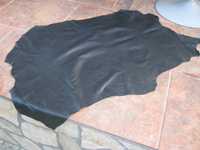 Piele naturala fina tabacita neagra pt haine,reparatii,tapiterie