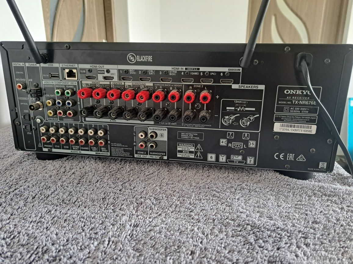 Receiver versatil de la onkyo
Tx-Nr 676E,7,2,dolby atmos,4k,wifi,blue
