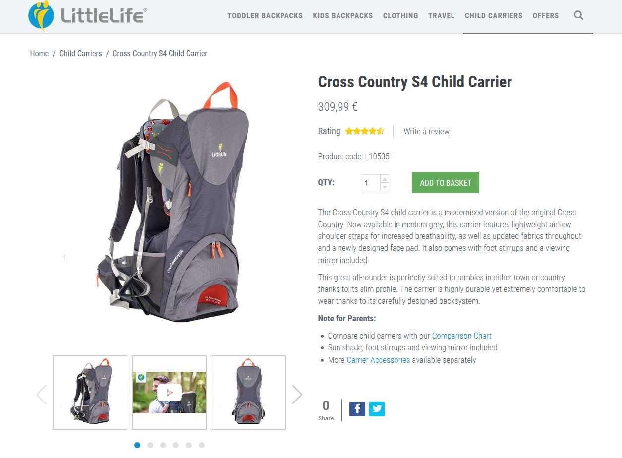 Carrier rucsac copii Little Life