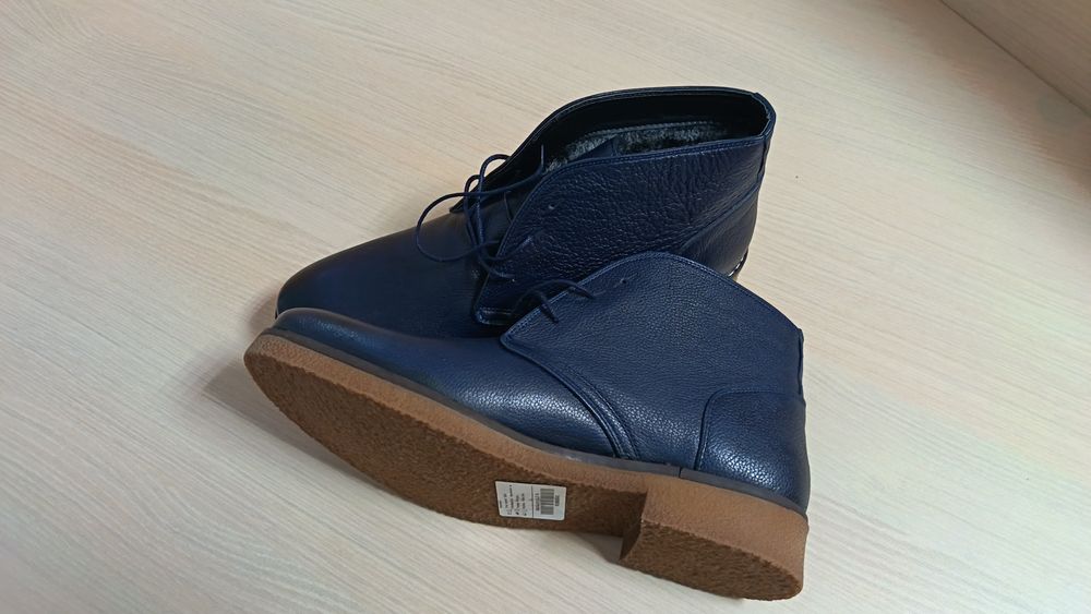 Ghete iarnă cu căptușeală caldă, mărimea 42,5, piele naturală