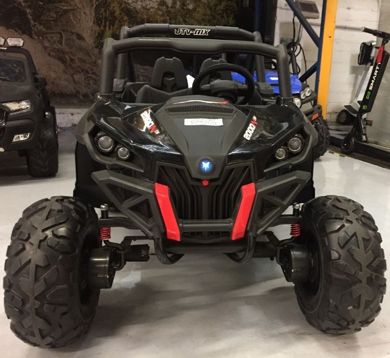 UTV electric pentru copii Rocker PREMIUM 4x4 12V cu Bluetooth #Negru