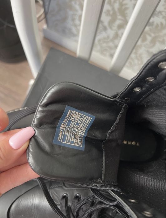 Ghete dama Tommy Hilfiger piele & textil 38 EU, 24cm