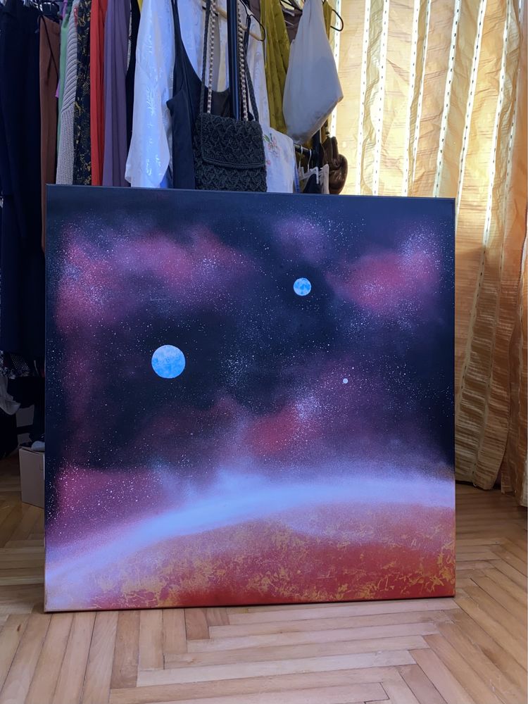 Tablou pictat pe panza Cosmos