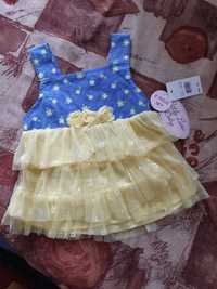 Нови рокли р.74-80 и ръчно плетени детски дрехи - 92-98-104 размер
