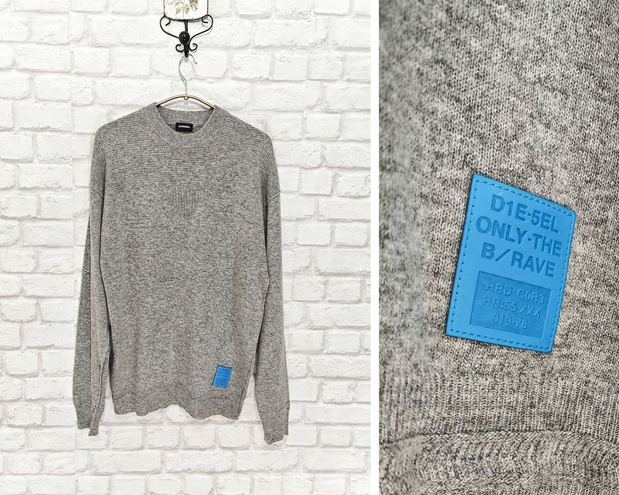 DIESEL Оригинален мъжки вълнен пуловер размер S