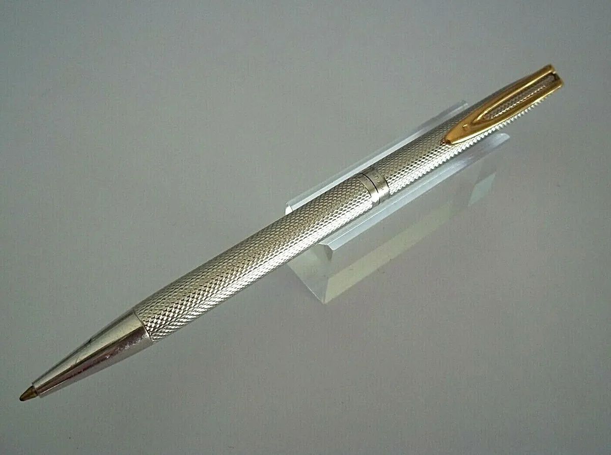 Rare Pix Waterman Argent Massif & Waterman CF Moire Silver Plated