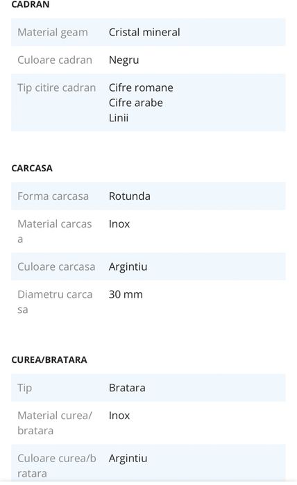 Vand ceas Fossil dama